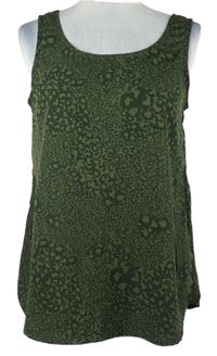 Dámska khaki vzorovaná ľahká blúzka