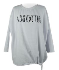 Dámská bílá tunika s nápisem a stahováním Janina 