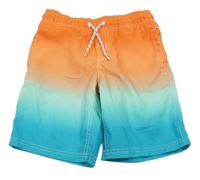 Modro-oranžové plážové kraťasy C&A