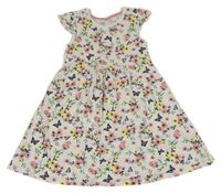 Biele kvetované bavlnené šaty Y.F.K.