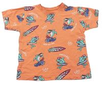 Korálové tričko s dinosaurami Primark