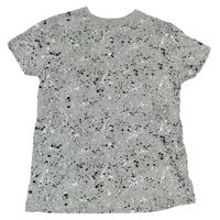 Sivo-bielo-čierne vzorované tričko Primark