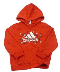 Červená mikina s kapucňou Adidas