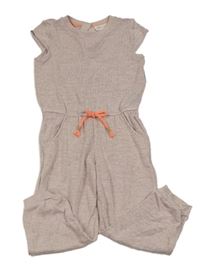 Světlerůžoco-šedý úpletový kalhotový overal H&M