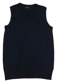 Tmavomodrá pletená vesta Next