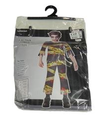 Nové - Kostým - 2set - Černo-žluté triko s nápisy + kalhoty - zombie Amscan