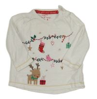 Bílé triko se sobem F&F