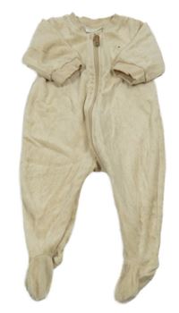 Béžový zamatový overal s mesiacom