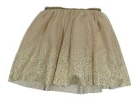 Béžovo-zlatá trblietavá sukňa F&F