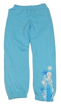 Nové - azurové teplé tepláky s Elsou Disney
