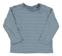Světlemodro-bílé pruhované triko M&S