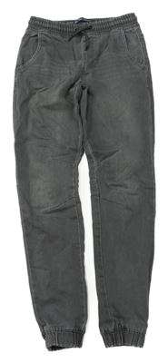 Sivé cuff slim teplákové rifle Denim Co.