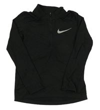 Černá funkční sportovní mikina s logem Nike 