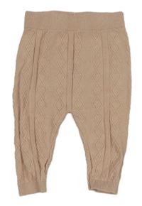 Staroružové vzorované pletené nohavice Tu