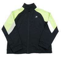 Čierno-světlezeleno-sivá prepínaci športová mikina