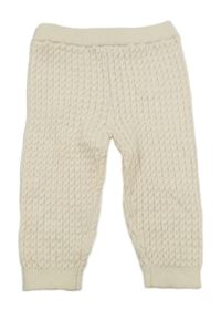 Smotanové vzorované pletené nohavice Matalan