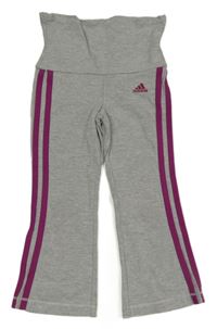 Šedé tepláky s logem Adidas 