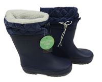 Nové - Tmavomodré zateplené holinky Dunnes vel. 26