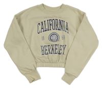 Smotanová crop mikina s nápisom Gen2