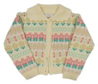 Bielo-farebný vzorovaný prepínaci sveter Primark