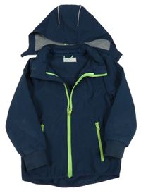 Tmavomodrá softshellová bunda s odepínací kapucí H&M