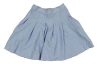 Světlemodro-biela prúžkovaná sukňa Zara