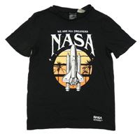 Černé tričko Nasa H&M