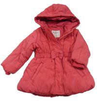 Ružová šušťáková zimná parka s kapucňou M&S