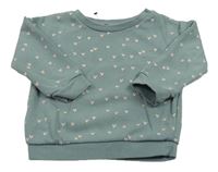 Olivovošedá oversize mikina so srdiečkami PRIMARK
