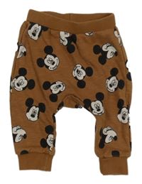 Hnědé melírované turecké tepláky s Mickey H&M