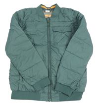 Olivovošedá prošívaná šusťáková zateplená bunda s S. Oliver