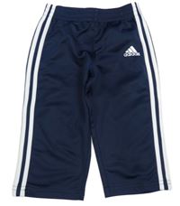 Tmavomodro-bílé sportovní tepláky Adidas