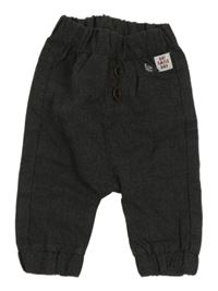 Tmavošedé melírované cuff chino kalhoty s nášivkou TAPE 'A L'OEIL 