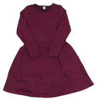 Vínovo-černé vzorované šaty YIGGA