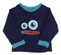 Tmavomodro-modrá mikina s príšerkou George