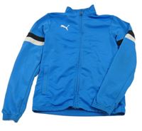 Modrá thermo propínací mikina s logem a pruhy PUMA