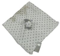 Nové - bílo-šedý puntíkatý plyšový usínáček se žirafou PRIMARK