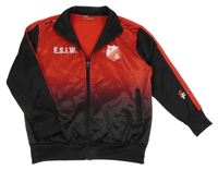 Červeno-čierna thermo prepínaci futbalová mikina so znakom