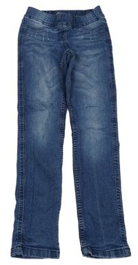 Modré rifľové džegíny s kamienkami John Baner