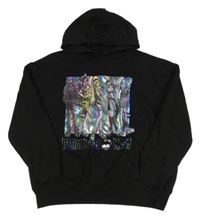 Čierna oversize mikina s monster High a kapucňou PRIMARK