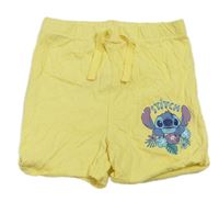 Žlté bavlnené kraťasy so Stitchem Primark