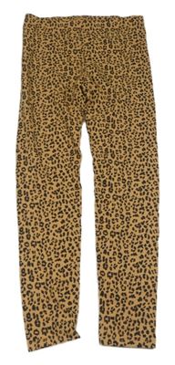 Hnědé legíny s leopardím vzorem George