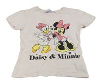 Světlerůžové tričko s Minnie a Daisy Disney