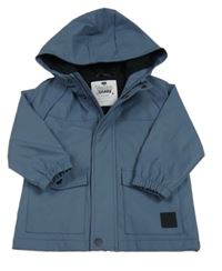Modrošedá nepromokavá jarná bunda s kapucňou zn. F&F