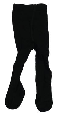 Černé žebrované punčocháče H&M