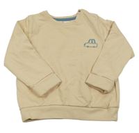 Svetlohnedá ľahká mikina s autom