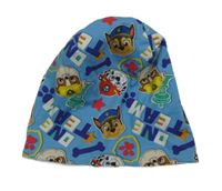 Modrá bavlněná oboustranná čepice s Paw Patrol