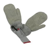 Nové - Šedé melírované palcové rukavice s kamínky