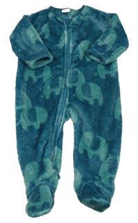 Petrolejový chlupatý overal se slony Next