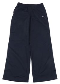 Tmavomodré sportovní tepláky s logem Puma